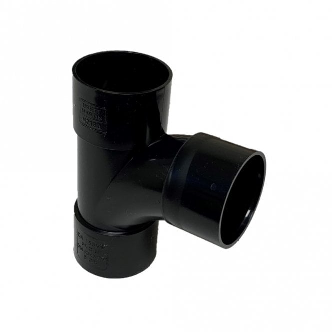 Brett Martin 32mm Solvent Waste 92.5° Swept Tee BLACK - W1160B