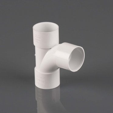 40mm Solvent Waste 92.5° Swept Tee WHITE - W2160WP