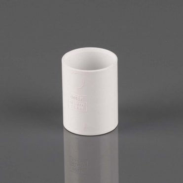 40mm Solvent Waste Straight Coupling WHITE - W2100WP