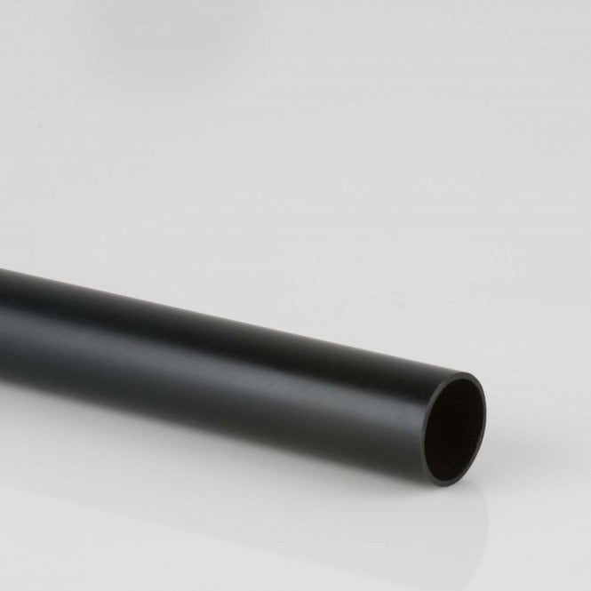 Brett Martin 40mm x 1m Solvent Waste Pipe Plain Ended BLACK