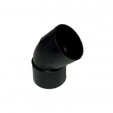50mm Solvent Waste 135° Obtuse Bend BLACK - W3130B