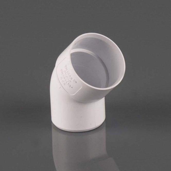 Brett Martin 50mm Solvent Waste 135° Obtuse Bend WHITE - W3130WP