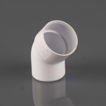 50mm Solvent Waste 135° Obtuse Bend WHITE - W3130WP