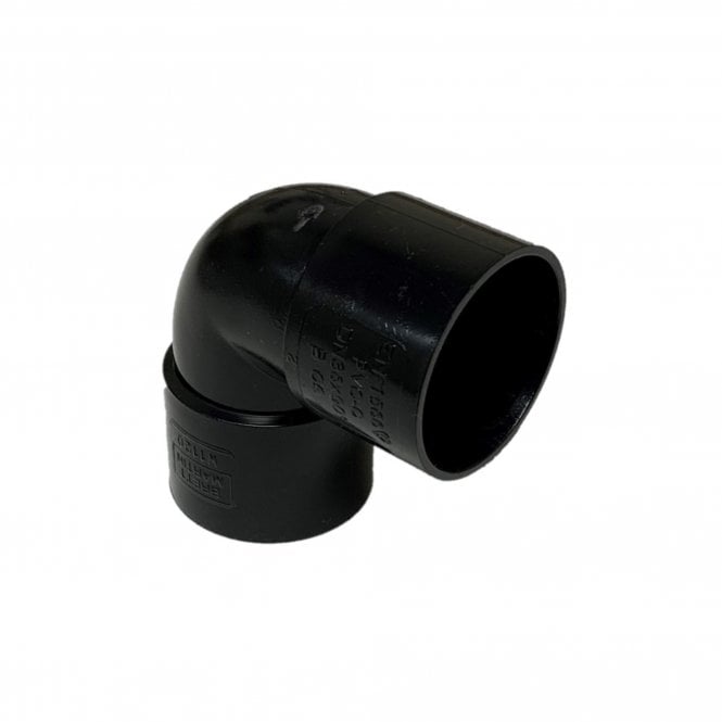 Brett Martin 50mm Solvent Waste 90° Knuckle Bend BLACK - W3120B
