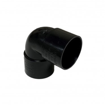 50mm Solvent Waste 90° Knuckle Bend BLACK - W3120B