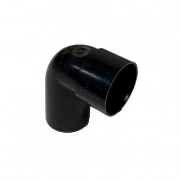 50mm Solvent Waste 90° Spigot Bend BLACK - W3210B