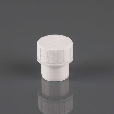 50mm Solvent Waste Access Plug WHITE - W3190WP