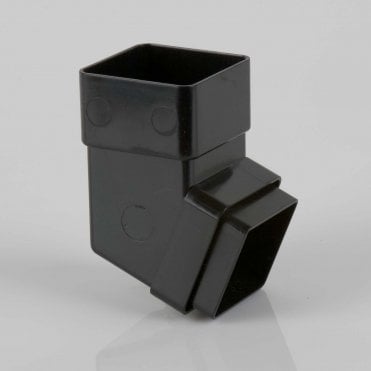 65mm Square Downpipe 112.5° Offset Bend BLACK - BR509B