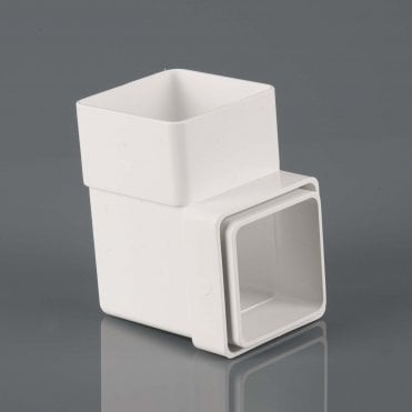 65mm Square Downpipe 92.5° Bend ARCTIC WHITE - BR508A