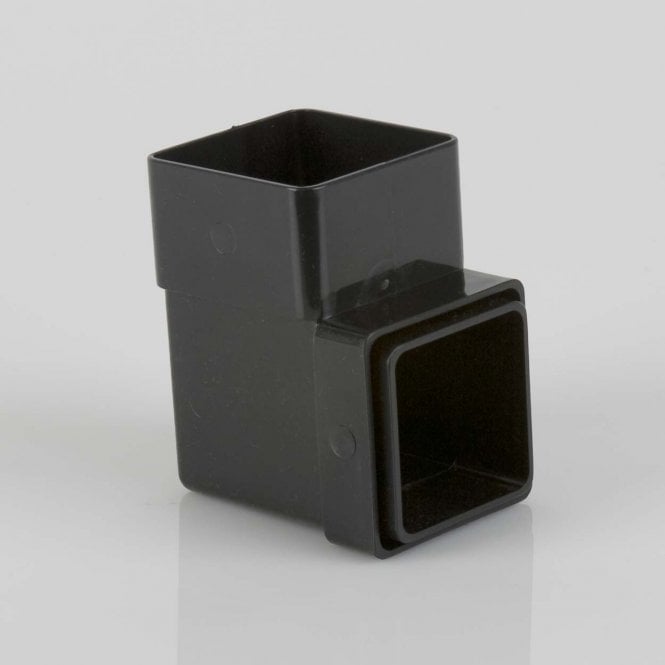 Brett Martin 65mm Square Downpipe 92.5° Bend BLACK - BR508B