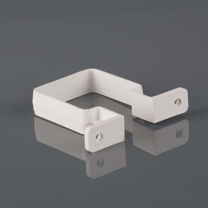 Brett Martin 65mm Square Downpipe Bracket ARCTIC WHITE - BR507A (10 Pack)