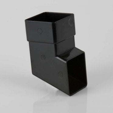 65mm Square Downpipe Shoe BLACK - BR516B