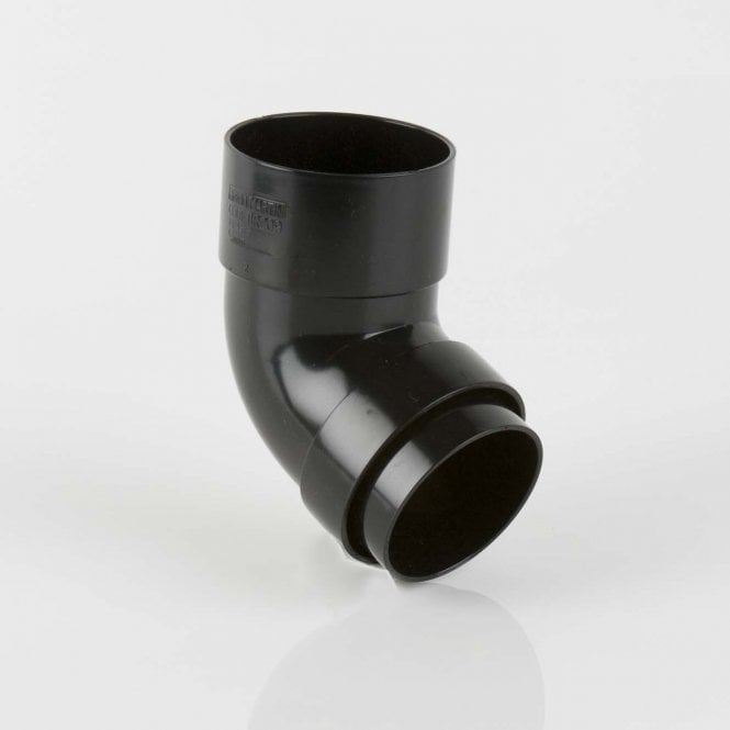 Brett Martin 68mm Round Downpipe 112.5° Offset Bend BLACK - BR209B