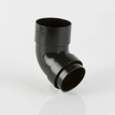 68mm Round Downpipe 112.5° Offset Bend BLACK - BR209B
