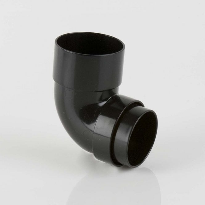 Brett Martin 68mm Round Downpipe 92.5° Bend BLACK - BR208B