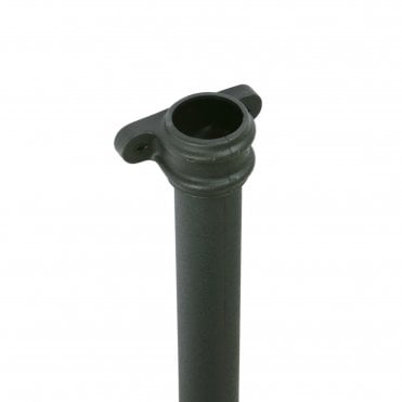 Cascade 68mm x 2.5m Round Cast Iron Effect Socketed Downpipe with Lugs