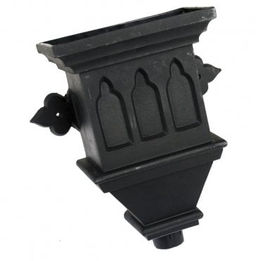 Cascade Gothic Cast Iron Style Plastic Hopper