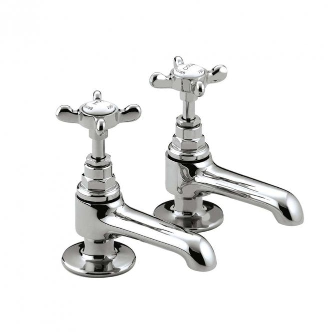Bristan 1901 Basin Taps with Ceramic Disc Valves - Chrome