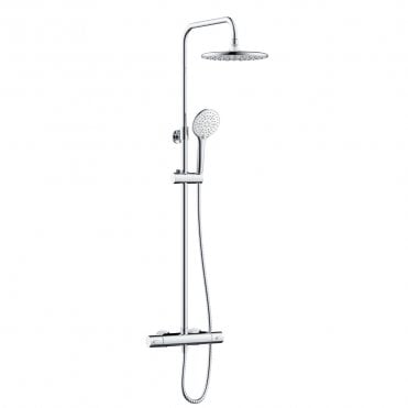 BUZZ 2 Adjustable Rigid Riser Diverter Bar Shower - Chrome