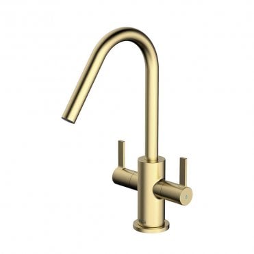 Cashew EasyFit Monobloc Sink Mixer - Brushed Brass