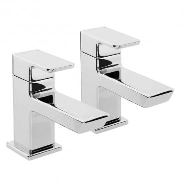 Cobalt Bath Pillar Taps - Chrome