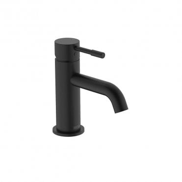 Mila Basin Mixer Tap with Clicker Waste - Black