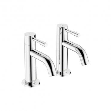 Mila Basin Pillar Taps - Chrome