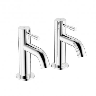 Mila Bath Pillar Taps - Chrome