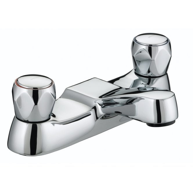 Bristan Value Club Bath Filler Tap with Metal Heads Chrome
