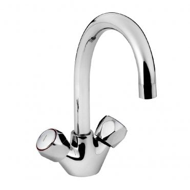 Value Club Monobloc Sink Mixer with Metal Heads Chrome