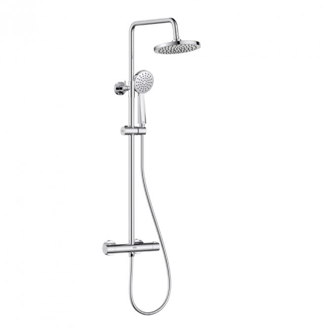 Bristan Zing 2 Thermostatic Diverter Bar Shower with Rigid Riser & Drench Head Chrome