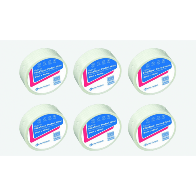 British Gypsum 6x Gyproc Fibatape Perfect Finish Scrim Tape 48mm x 90m