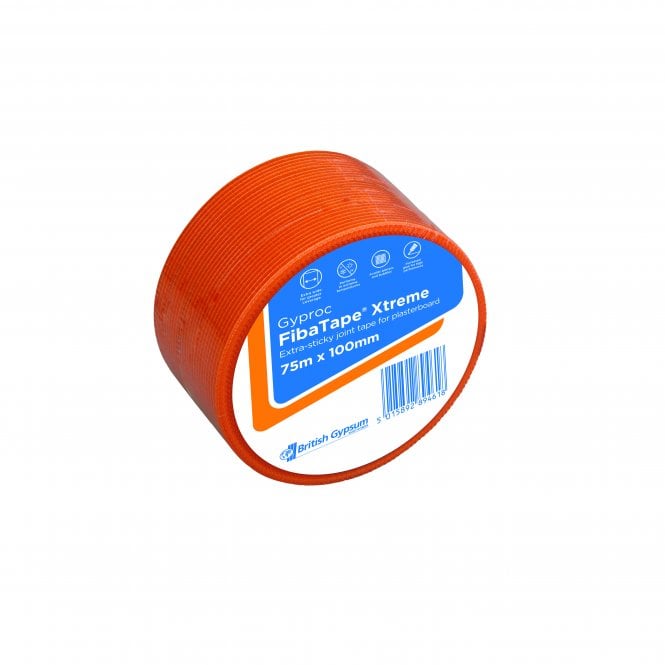 British Gypsum Gyproc Fibatape xtreme Extra Wide Scrim Tape 100mm x 75m