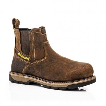 B1180 Brown Crazy Horse Buckflex Waterproof Safety Dealer Boot