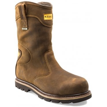 B701 Crazy Horse Leather Goodyear Welted Safety Dealer Boots