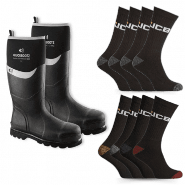 BBZ6000 Safety Wellington Boots & 8 Pairs of Work Socks