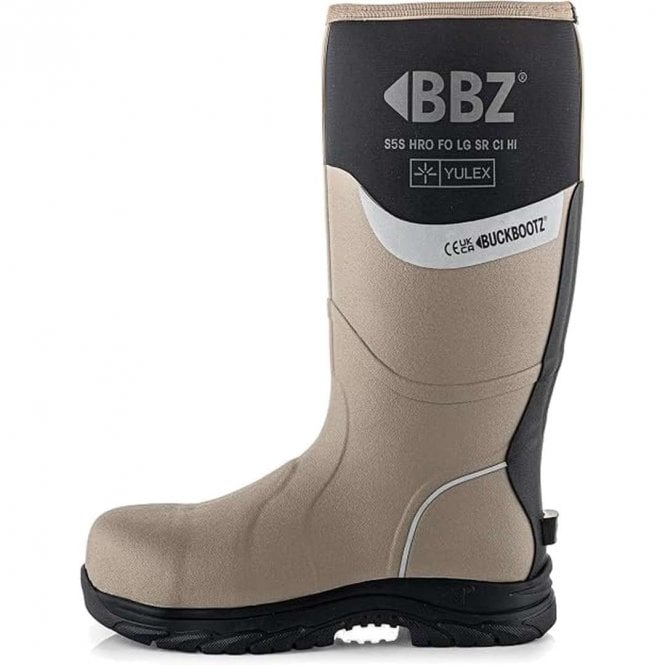 BuckBootz BBZ7000STNYX Rubber/Yulex Waterproof Safety Wellington Boots