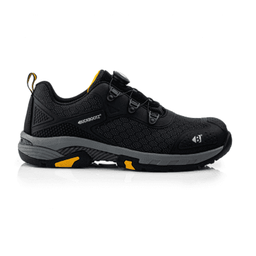 Wheelz Black Low Mesh/Kpu Safety Trainers With Fitgo