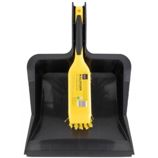 Bulldozer Heavy Duty Dustpan and Brush Set