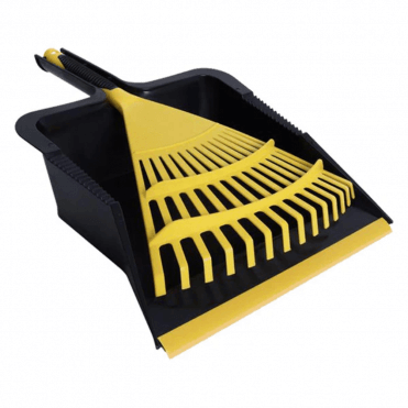 Heavy-duty Dustpan and Large Hand Rake Set