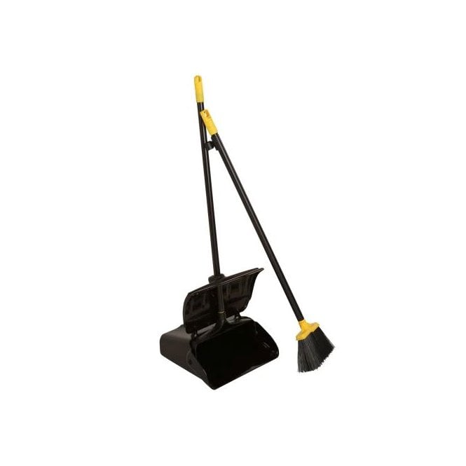 Bulldozer Heavy-duty Long Handled Dustpan and Brush Set