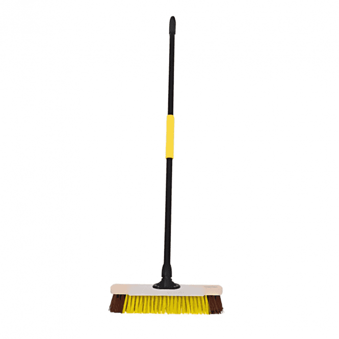 Bulldozer Heavy-duty Utility Broom with Metal Scraper 380mm (15in)