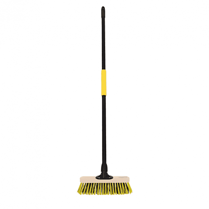 Bulldozer Stiff Dual PET Wooden Broom with Metal Handle 279mm (11in)