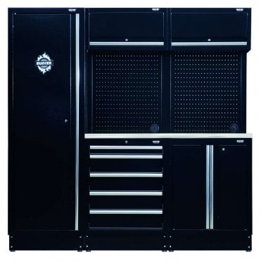 11-Piece Modular Storage Combo with Stainless Steel Top