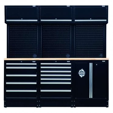 14-Piece Modular Storage Combo with Hardwood Worktop