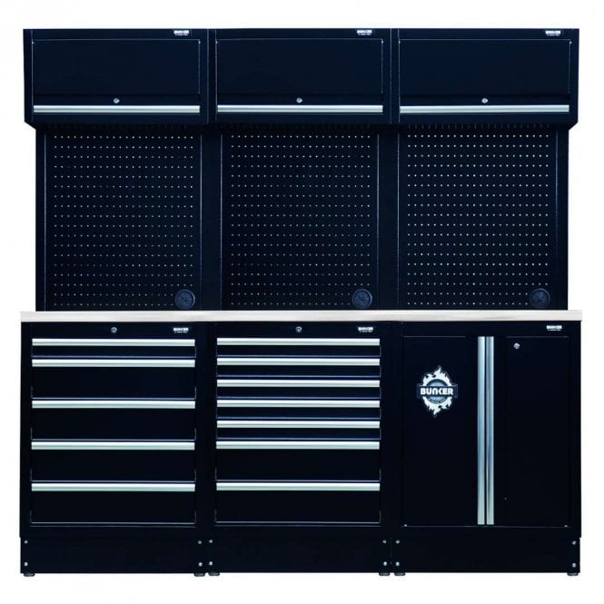 BUNKER 14-Piece Modular Storage Combo with Stainless Steel Top