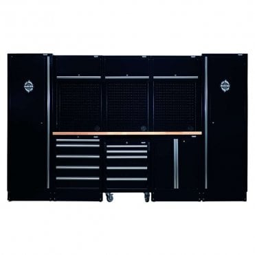 16-Piece Modular Storage Combo with Hardwood Worktop