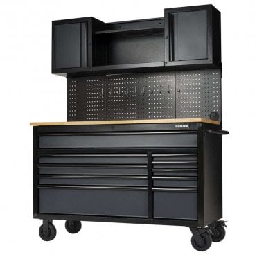 56" 10 Drawer Roller Workstation with Workbench