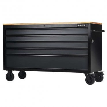61" Grey 5 Drawer Workbench Roller Tool Cabinet