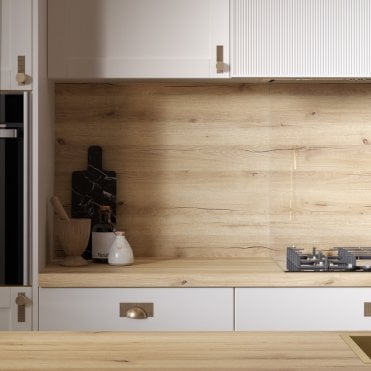 3000 x 600 x 8mm OMEGA Modern Ashdown Oak Square Edge Splashback
